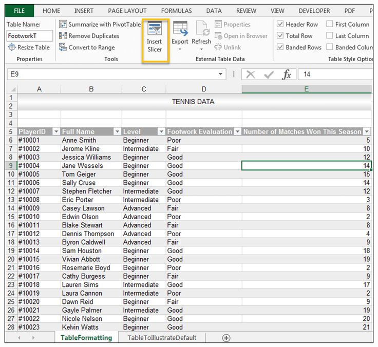 how to make a table on excel for a mac